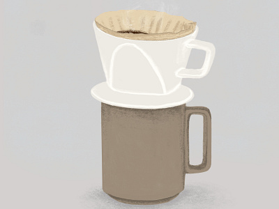 Morning Coffee coffee coffee cup digital illustration drip coffee illustration ipad pro procreate