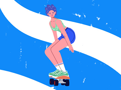 skater 2d character 2danimation app art board cartoon characterdesign design editorial illustration illustration motiongraphic skate skateboard vector woman illustration