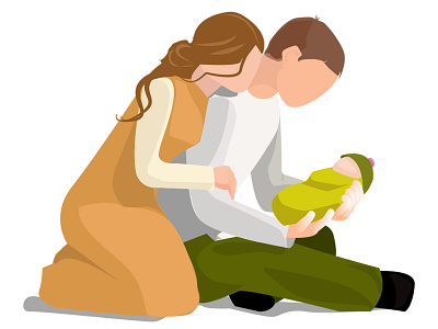 Семья вектор вместе грудной ребенок иллюстрация любовь люди малыш мама папа пара радость ребенок рисунок семья счастье