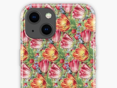 Seamless Motley Pattern With Vibrant Elegant Flowers