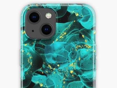 Marble gold glitter Redbubble iPhone case design.