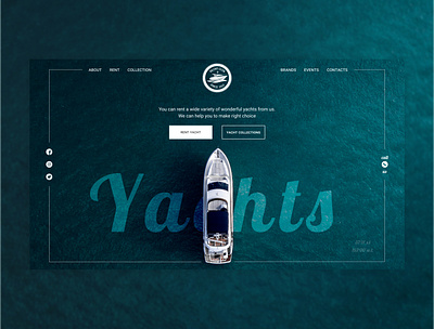 Yachts Rent design inspiration ocean sea traveling typography ui ui ux yacht yachting