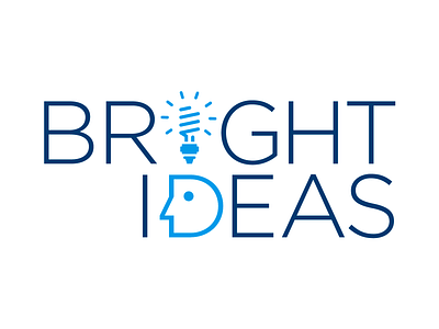 bright ideas branding design gotham font graphic design illustration lettering logo typogaphy vector wordmark