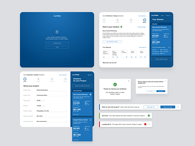 Quest-D blue and white enterprise app enterprise software forms lockscreen mobile design mobile tablet illustrations mobile ui notifications popup steps success message tablet ui design wizard design