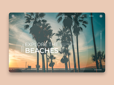 Explore Beaches Landin Page Design