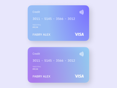 Credit Cards UI Design by Fabry Alex Design on Dribbble
