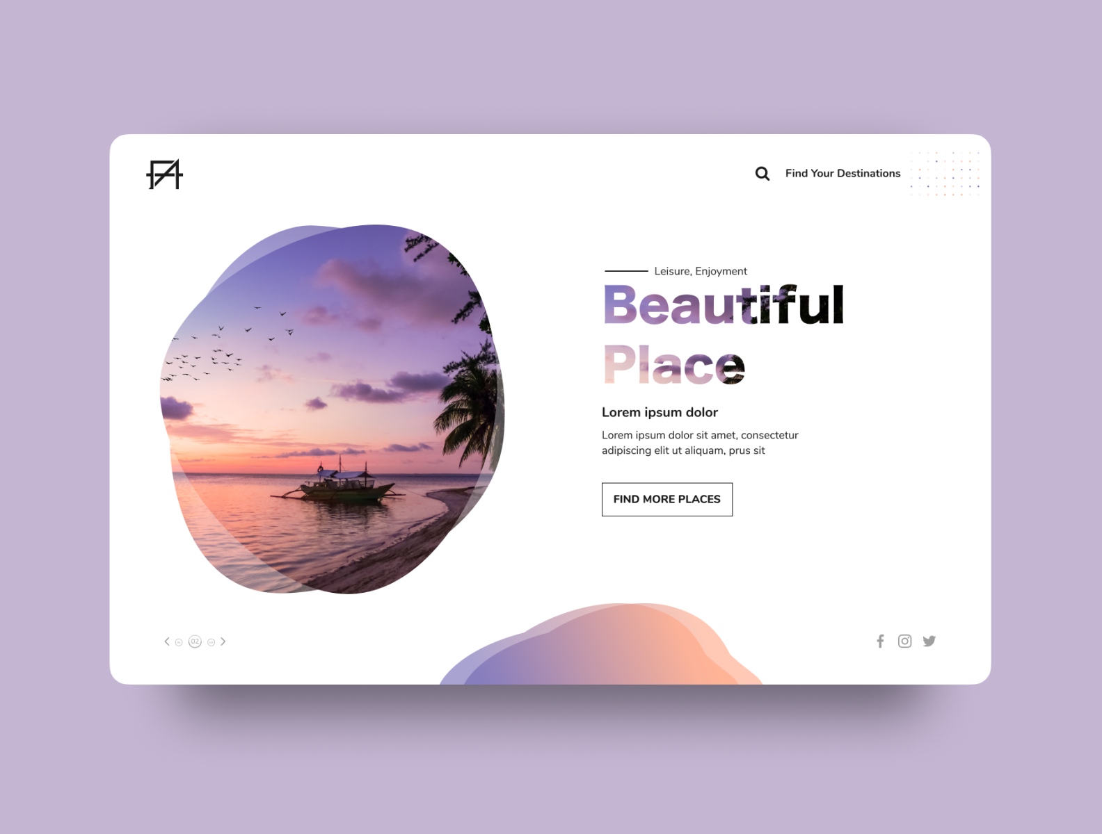 Find Your Destination Landing Page Design by Fabry Alex Design on Dribbble