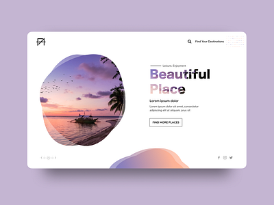 Find Your Destination Landing Page Design