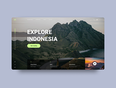 Explore Indonesia Landing Page Design design designer explorepage holiday indonesia landing page uidesign uxdesign webdesign website