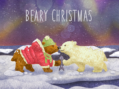 Beary Christmas Card Mockup