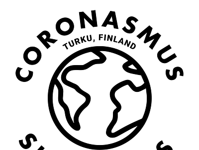The Coronasmus Logo erasmus finland globe illustration turku