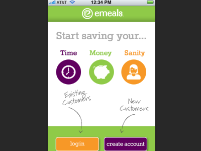 eMeals App Design