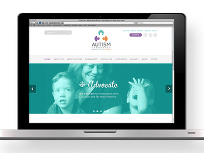 Autism Website autism branding clean colorful donate minimalistic responsive slider tennessee ui website whitespace