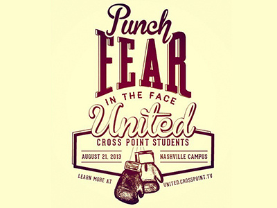 Annual United Student Event boxing church eventbranding nashville retro students typography vintage
