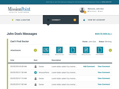 Mission Point Health Partner Portal