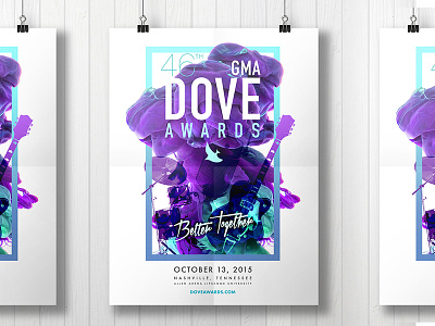 Dove Awards Branding annual event branding color design event music nashville poster