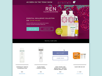 REN Skincare Today Show One-Pager one pager product products promo purchase skincare today show