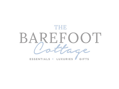The Barefoot Cottage Logo boutique branding chic gifts logo shop shop local shopping store typography