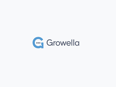 Growella Logo blue branding clean g letter logo mark modern start up tech technology