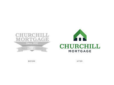 Churchill Mortgage Rebrand branding hill home homes house icon logo modern money mortgage rebrand serif