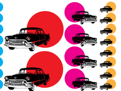 RetroCars cars composition digital art pattern screenprint surface design vectors