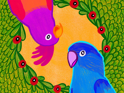 Psycho · Tropics amazon amazonas art birds digital art digital illustration good vibes guarana jungle kunst latam latin america parrots procreate psycho psychotropics rainforest south america textures tropics