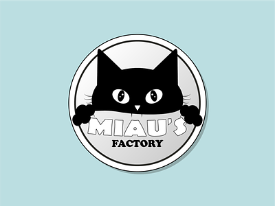 Miau s Factory cat digitaldesign illustrator logodesigns