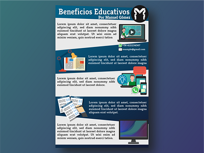 Beneficios Educativos digitaldesign education illustrator poster