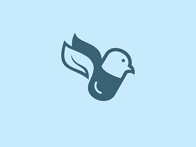 capsule bird icon logo vector