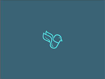 capsule bird app design icon logo vector