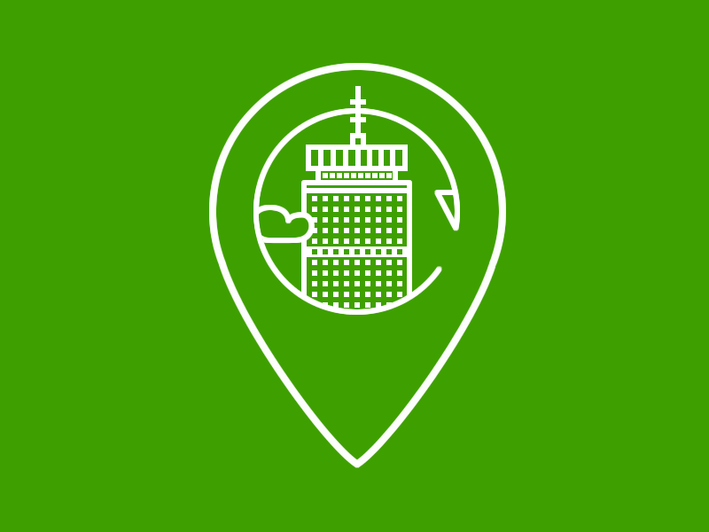 Pru location boston green prudential center building skyscraper lineart