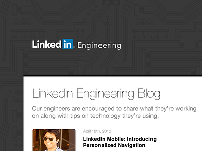 Linkedin Engineering blog grey helvetica helvetica neue linkedin pattern typography
