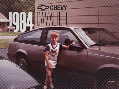 My First Car 1984 cavalier chevy diner helvetica neue typography