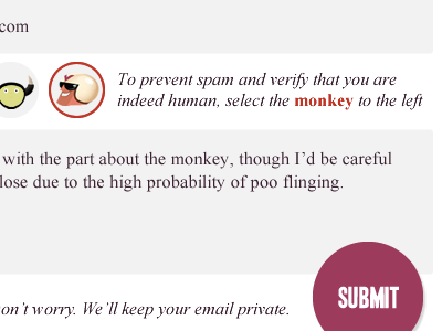 Captcha Illustrations illustration captcha form submit button monkey