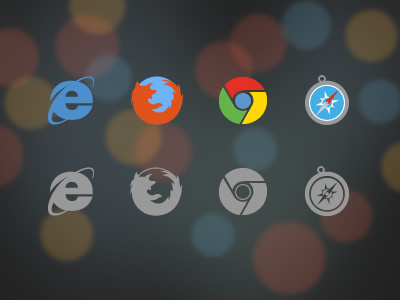 Flat Browser Icons