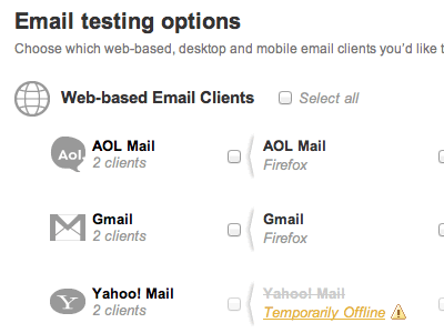 Temporarily Offline checkbox form icons litmus