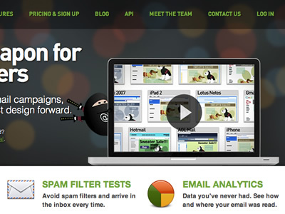 Be An Email Ninja icons litmus navigation ninja video