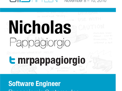 Mr. Pappagiorgio badge conference print
