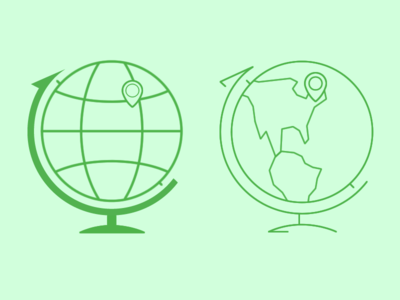Globes globe map