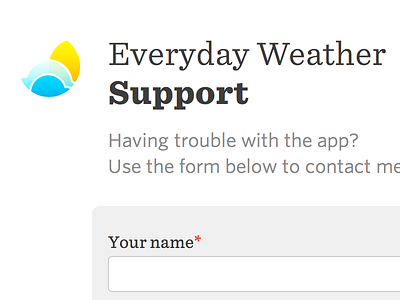 Support Page cloud.typography form icon input layout sentinel typography whitney