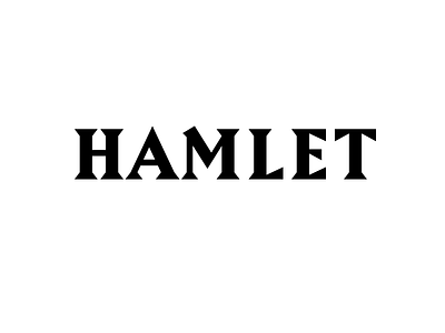 Hamlet Logo branding font harbour id logo type typography