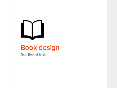 Book design black icon orange proxima nova proxima nova extra condensed white