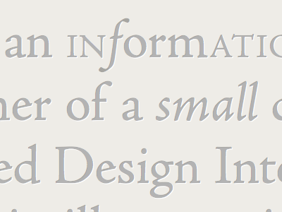Large type adobe jenson pro serif typography