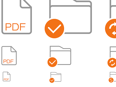 Virtual desktop icons orange vector