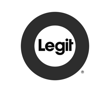 Legit Logo black circle clean simple white