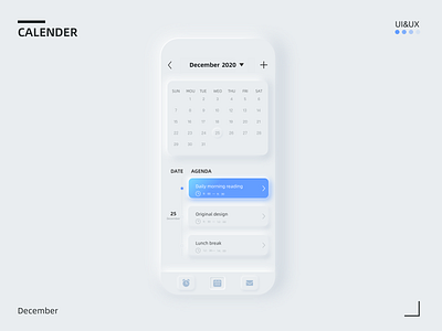 日历界面设计 app design ui 页面