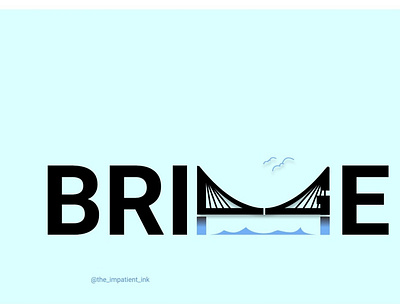 Bridge the gap art design graphic design illustration illustrator logo minimal typography ux