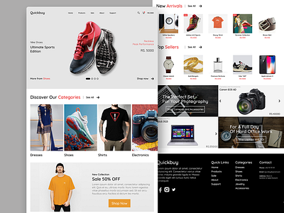 Quickbuy, an ecommerce store business buy clothes design ecommerce fashion homepage landing page online store shop shopping store ui ux webdesign website website design