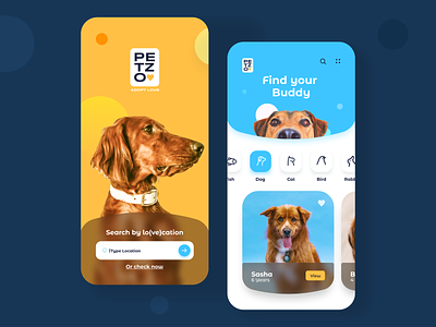 Pet Adoption Mobile App adoption design designer designlover dribbbleshot love mobileapp pet ui