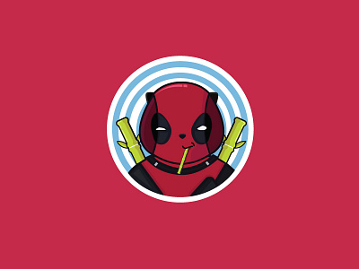Pandapool character deadpool icon illustration marvel panda red superhero